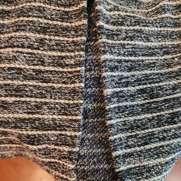 Loft Women's Long Sleeve Knit Striped Tunic Popover Cowl Sweater Size Small - Picture 8 of 8